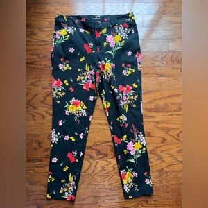 Old Navy Black Pixie Pants with Floral Accents Size 16